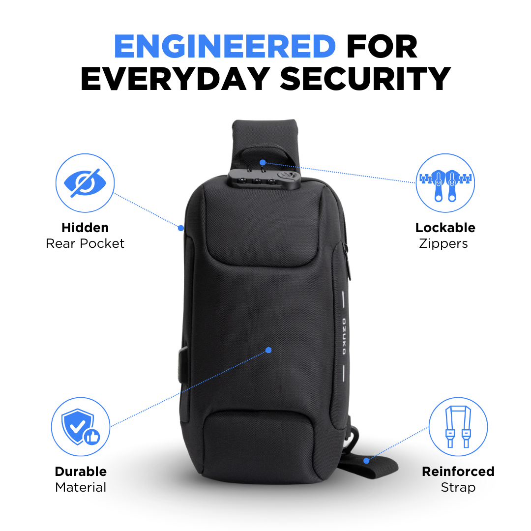 Anti-Theft Crossbody Charging Bag