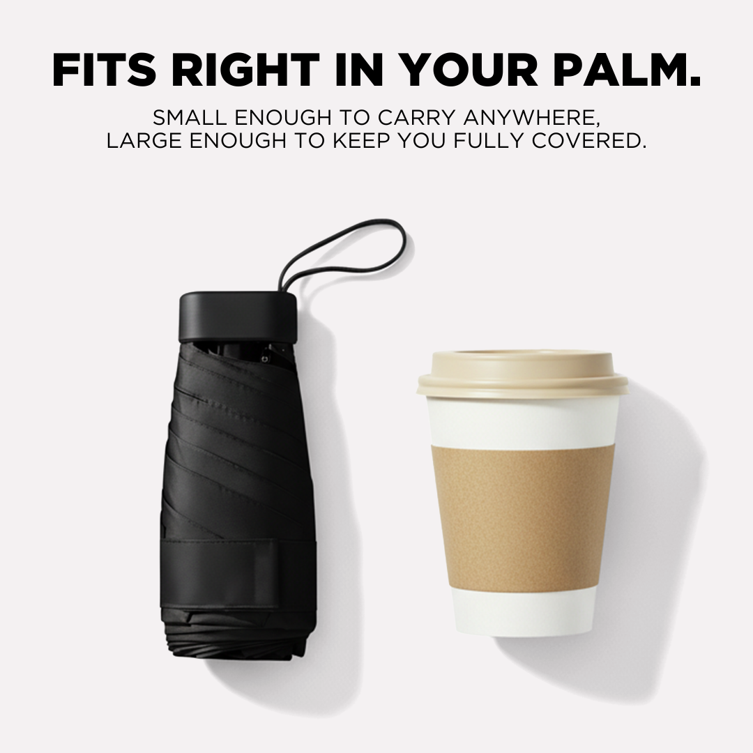 Compact Travel Umbrella & Case