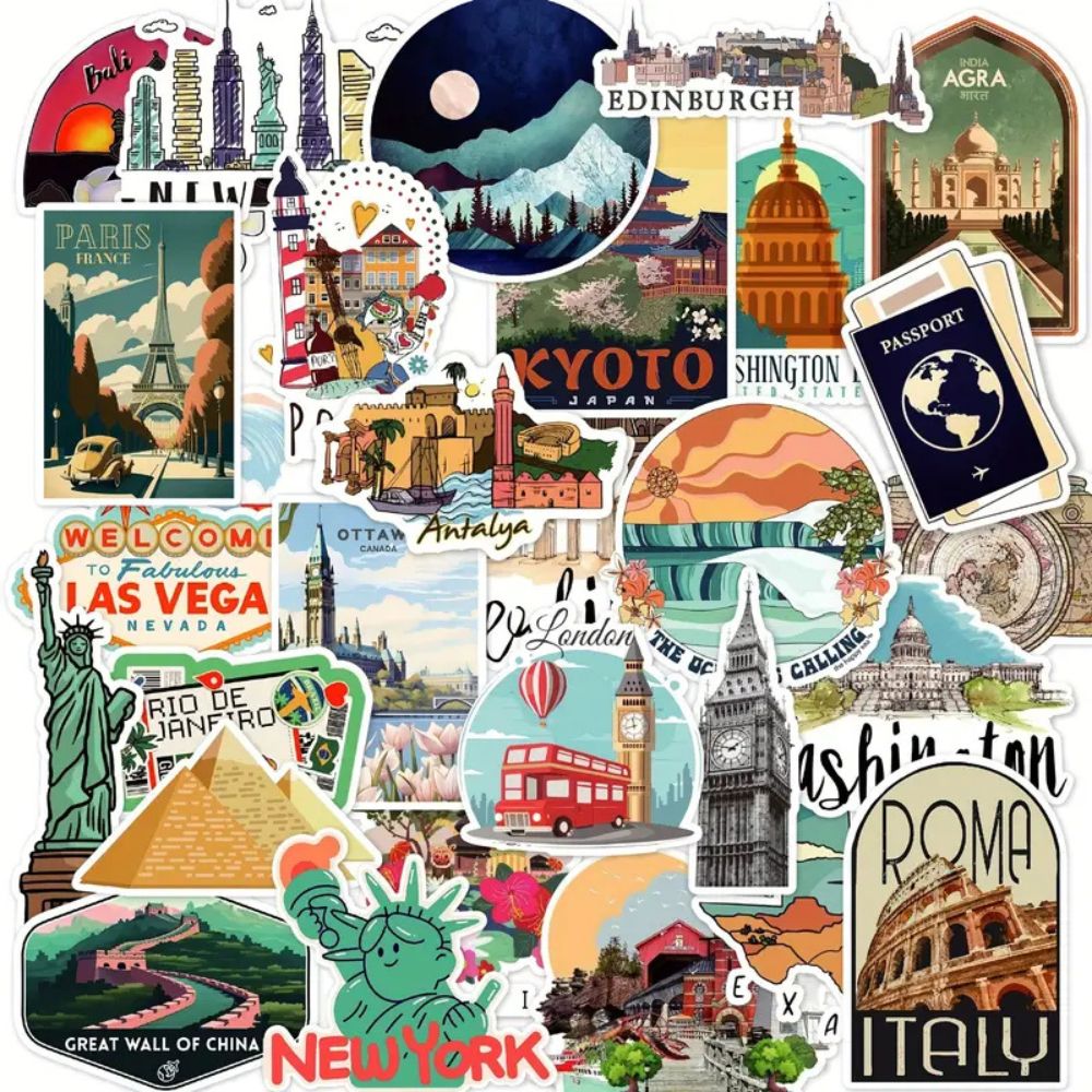 Luggage Travel Stickers | 100pc Set