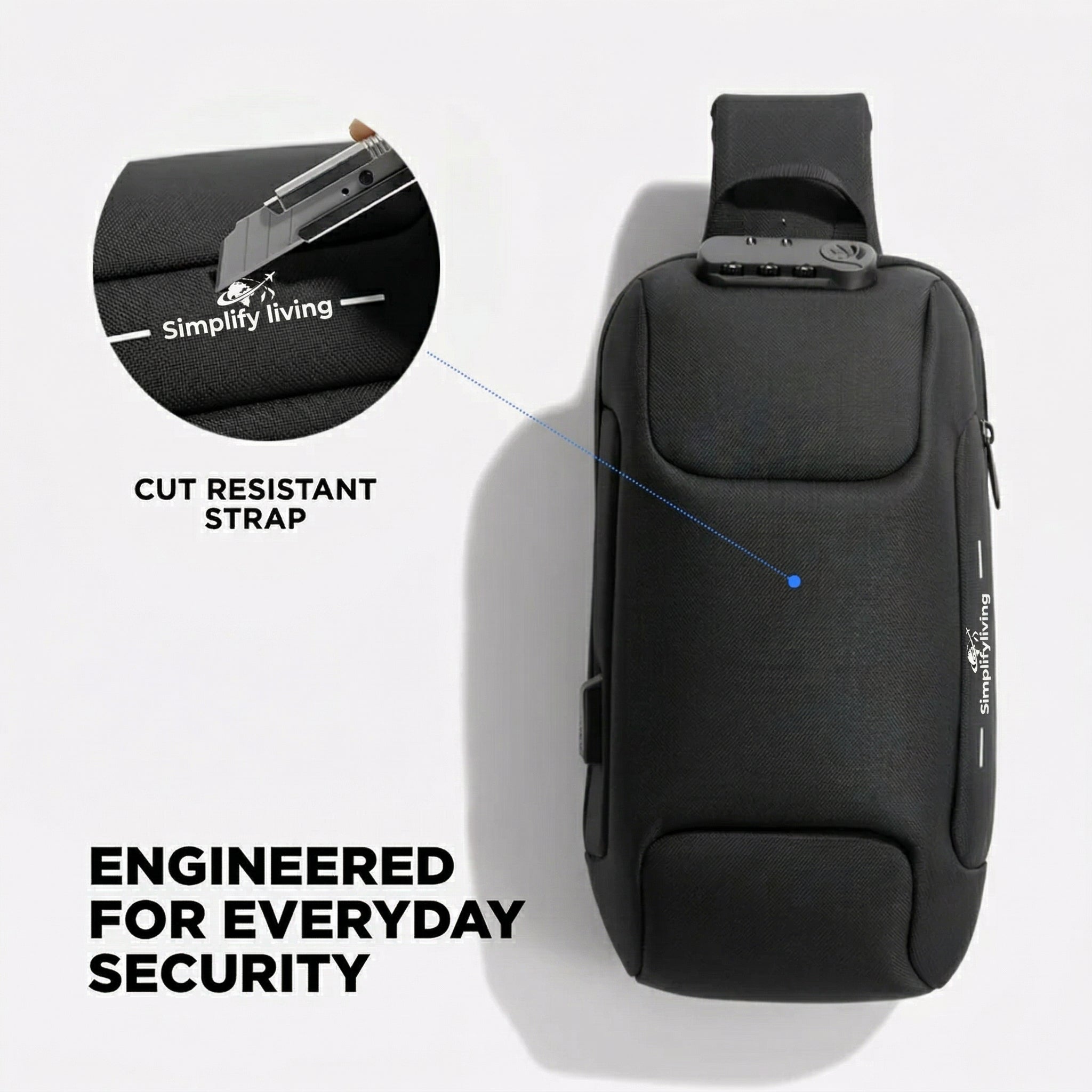 Anti-Theft Crossbody Charging Bag