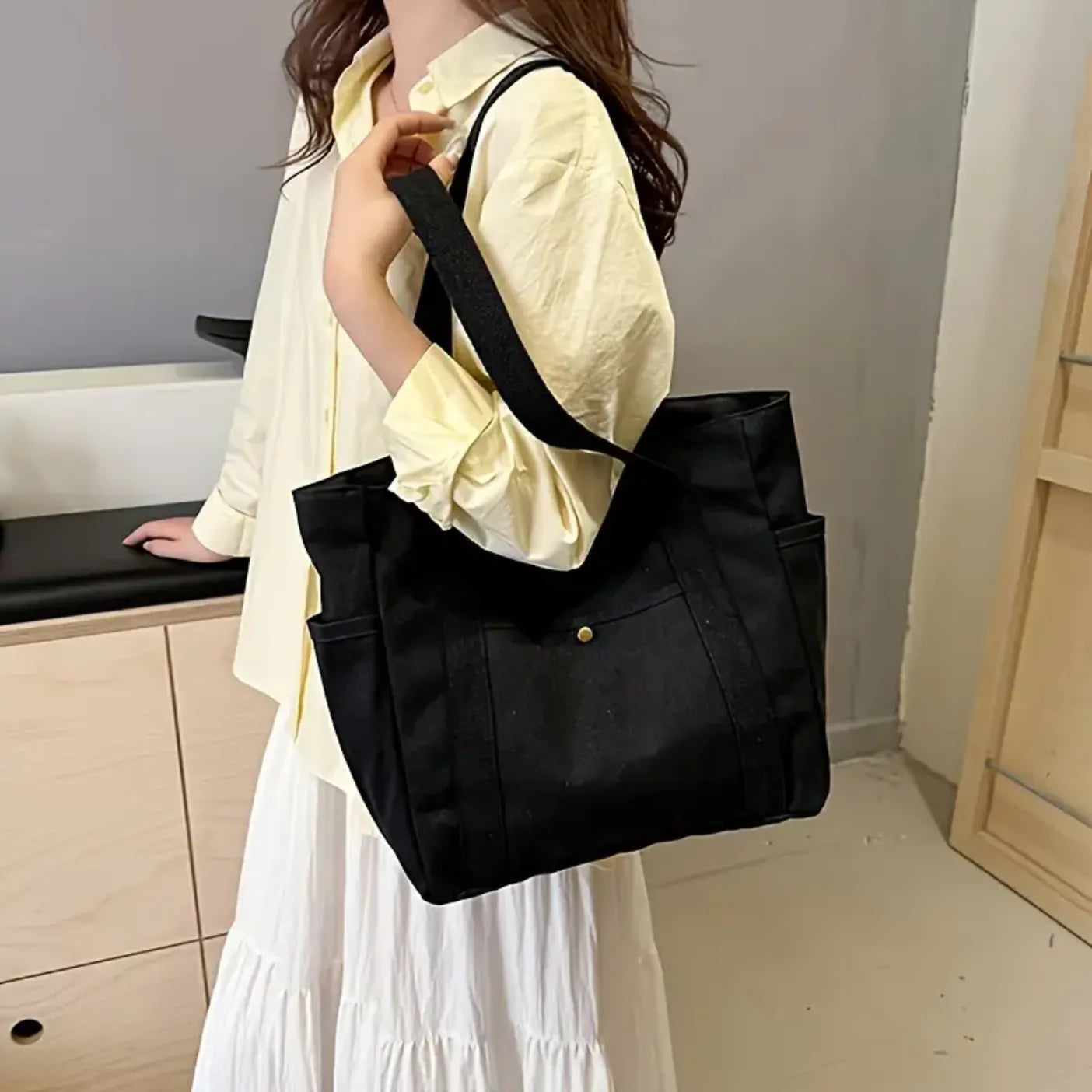 Sienna Canvas Shoulder Bag