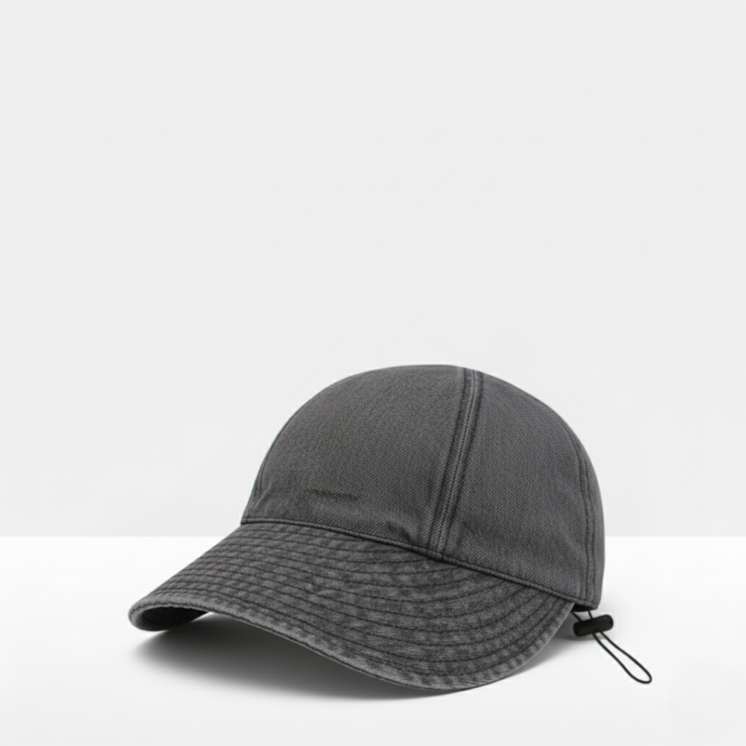 Washed Denim Drawstring Hat